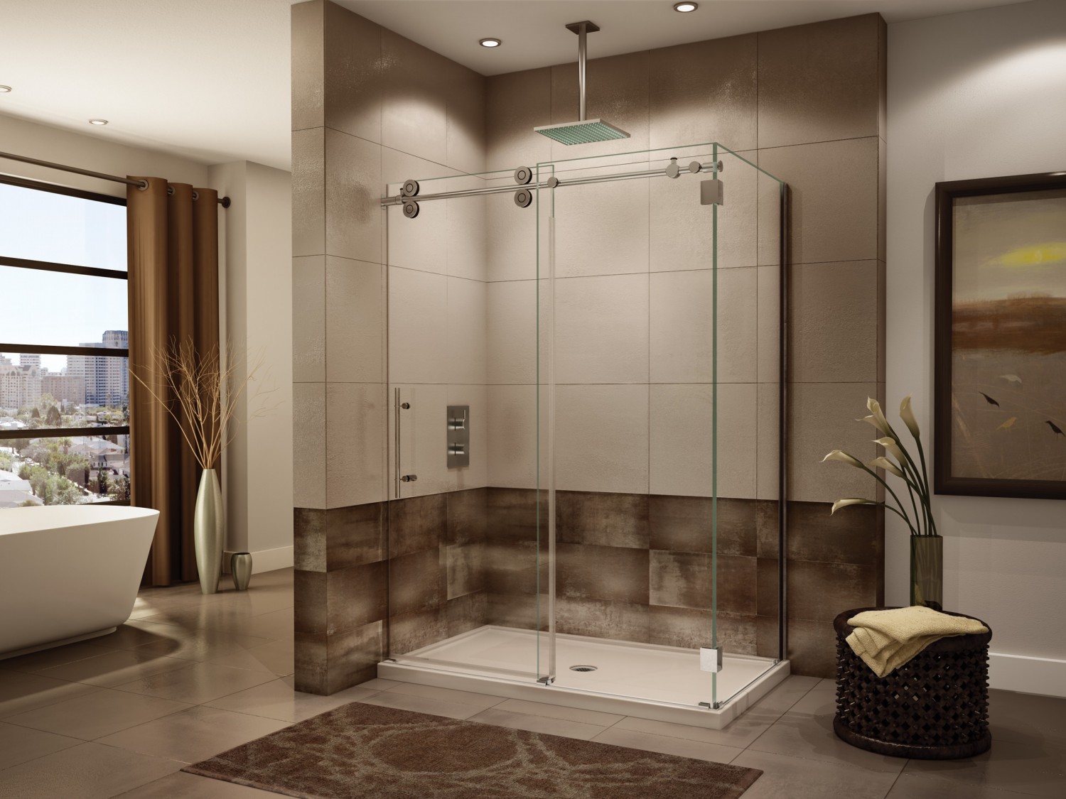 Mẫu thiết kế vách kính phòng tắm đẹp mang lại sự sang trọng, đẳng cấp cho không gian phòng tắm của quý khách